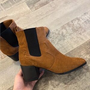 Brown Suede Ankle Boots